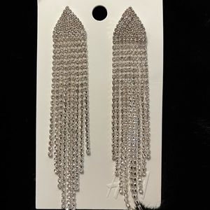 NWT H&M Long rhinestone earrings